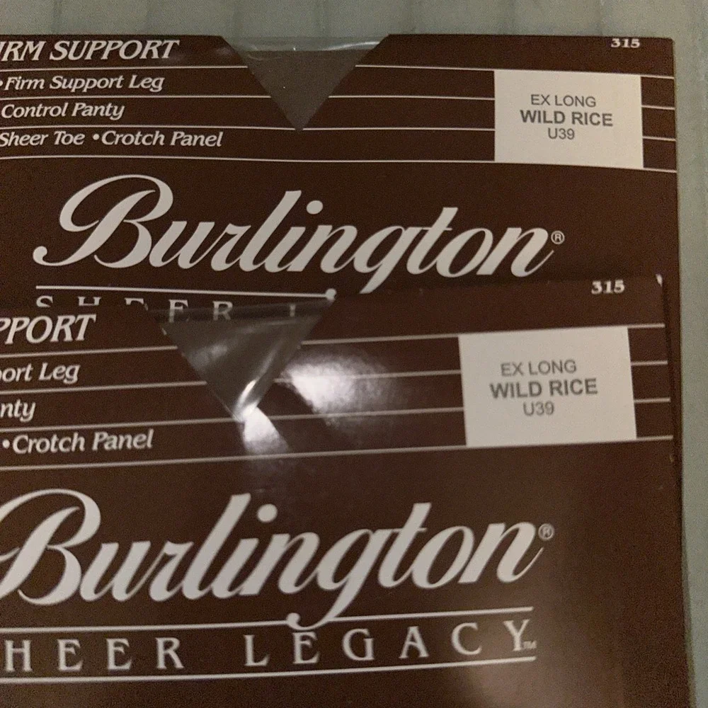 Burlington‎ Sheer Legacy Pantyhose Extra Long  315 Control Panty Sheer Toe